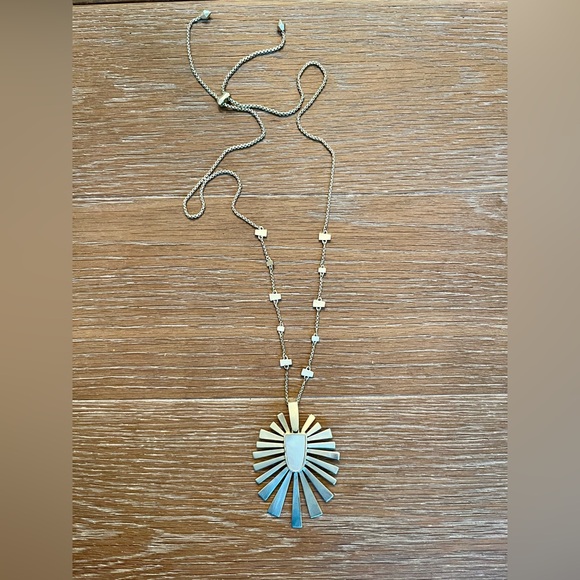 Kendra Scott Paula Mother of Pearl Necklace, Retired - Picture 3 of 5